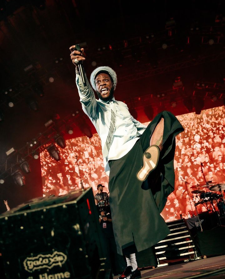 Burna Boy on one of his live performances 