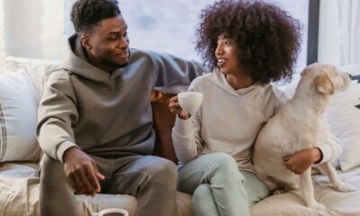 Young couple having a good time.