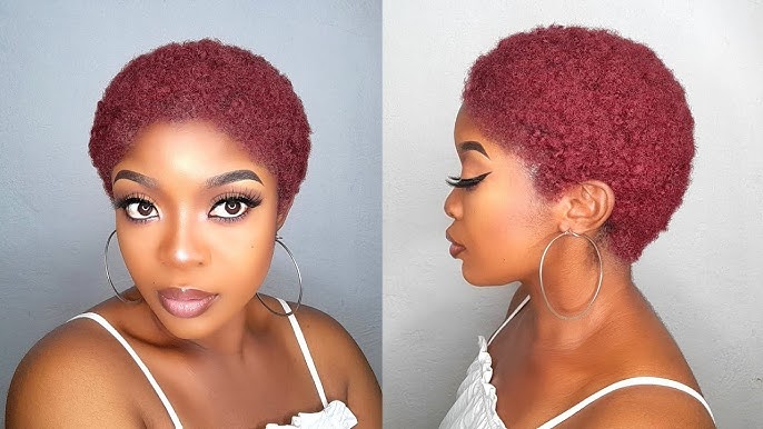 Plum perfect colour in a low-cut hairstyle 