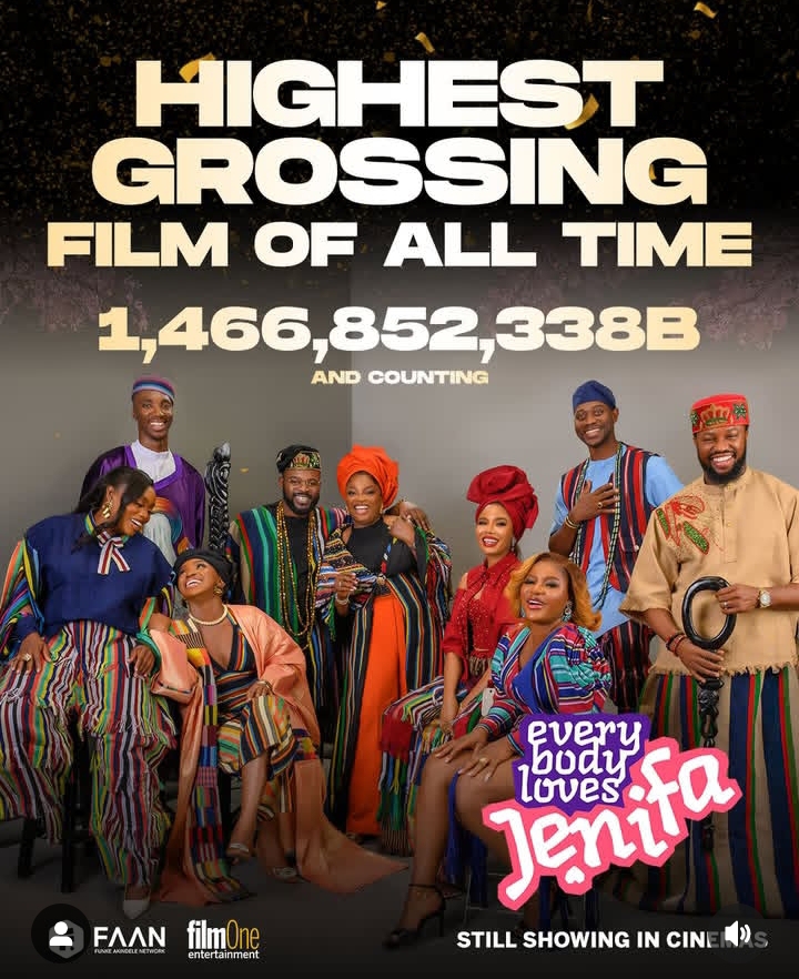 An image showing the amassed revenue from the movie "Everybody Loves Jenifa" in 4 weeks.