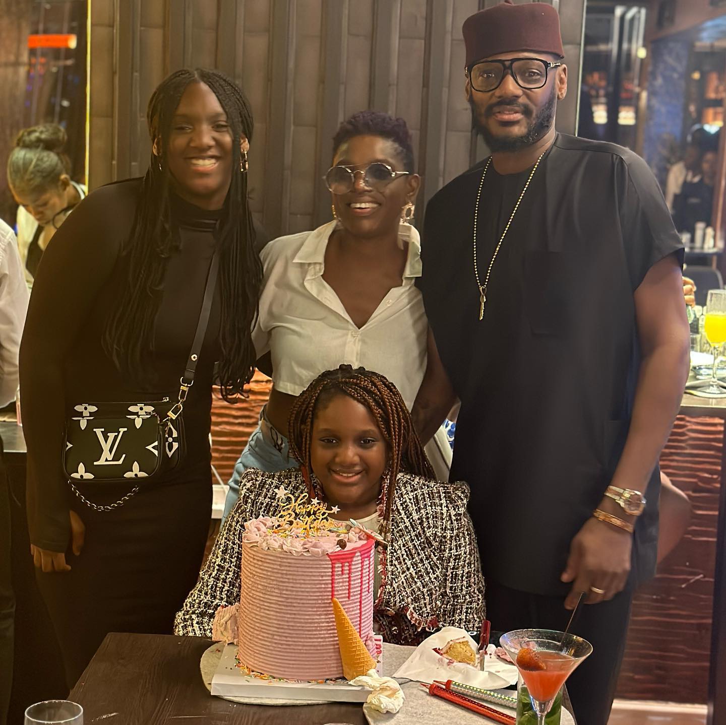 Annie Idibia and family