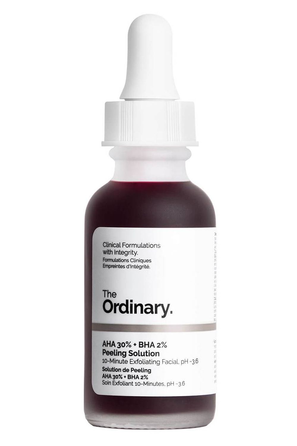 Chemical face exfoliant containing AHAs and BHAs