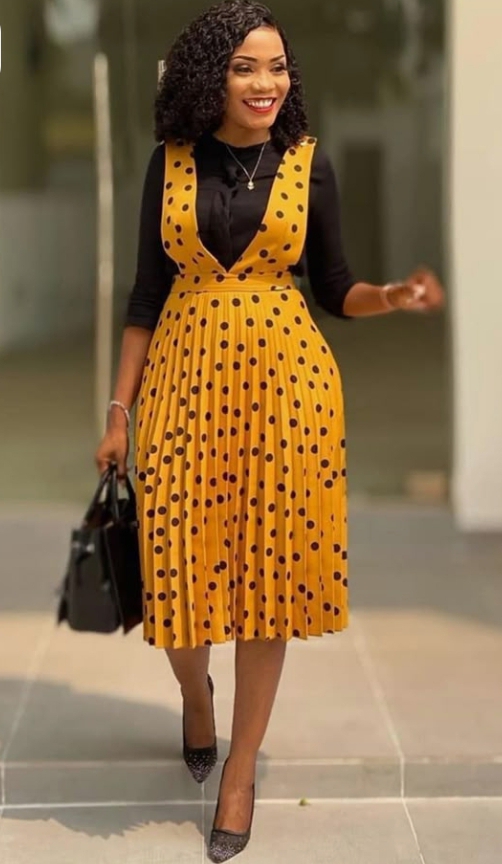 A beautiful polka dot two-piece set