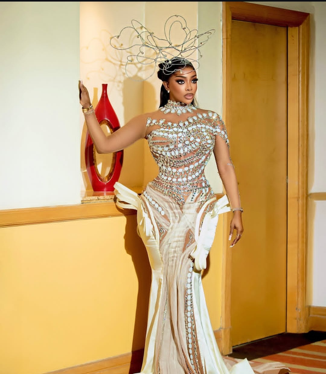 Chioma Ikokwu wearing a series of elegant, high-fashion outfits