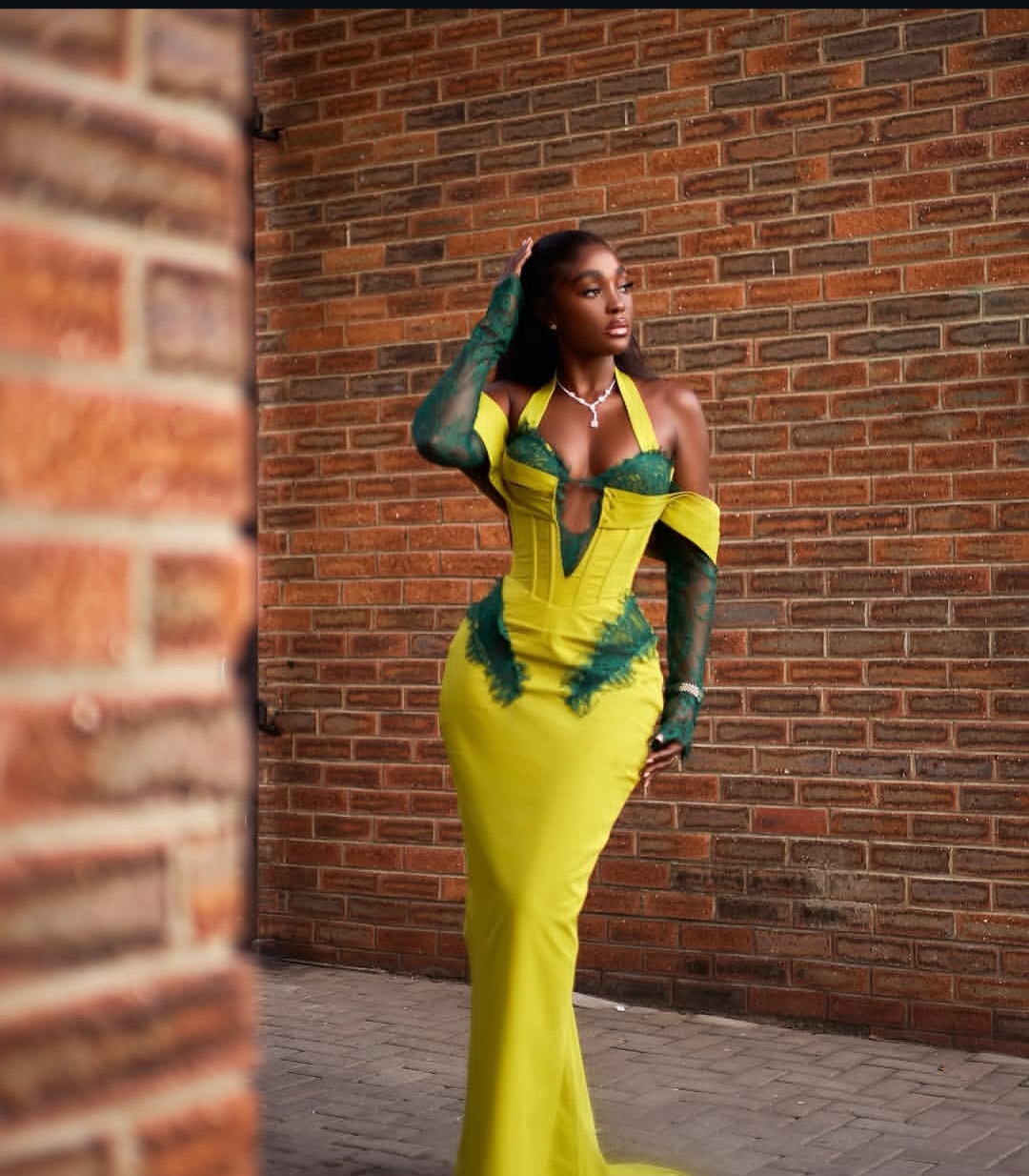 stylish Nigerian fashionista posing in a standout outfit