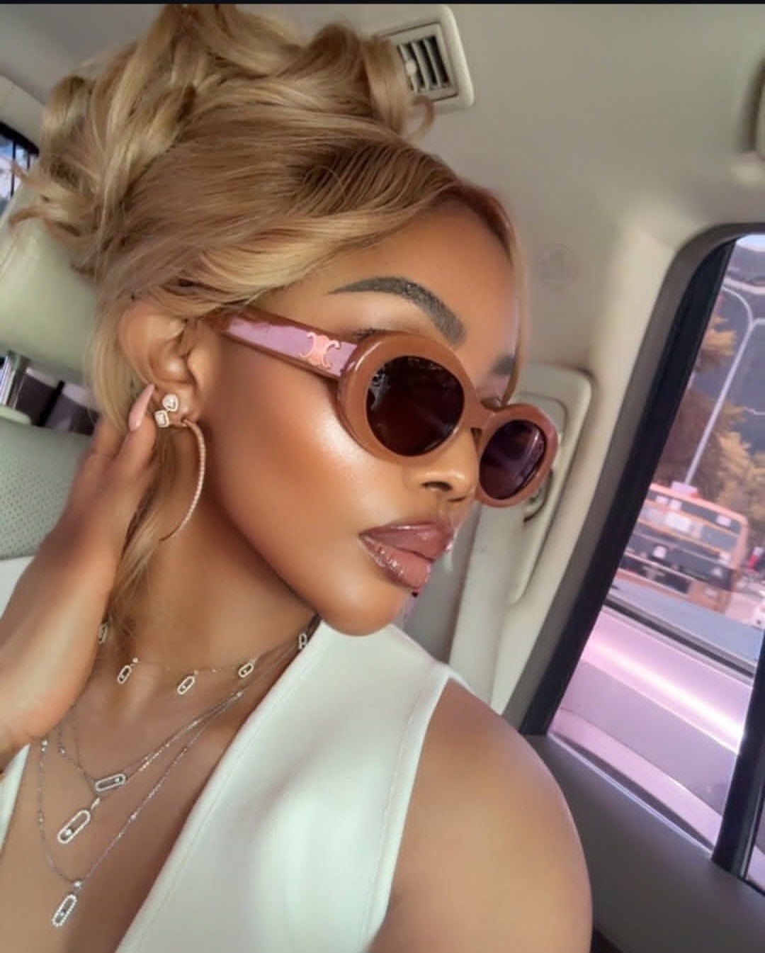 Toke Makinwa effortlessly rocking stylish designer sunglasses
