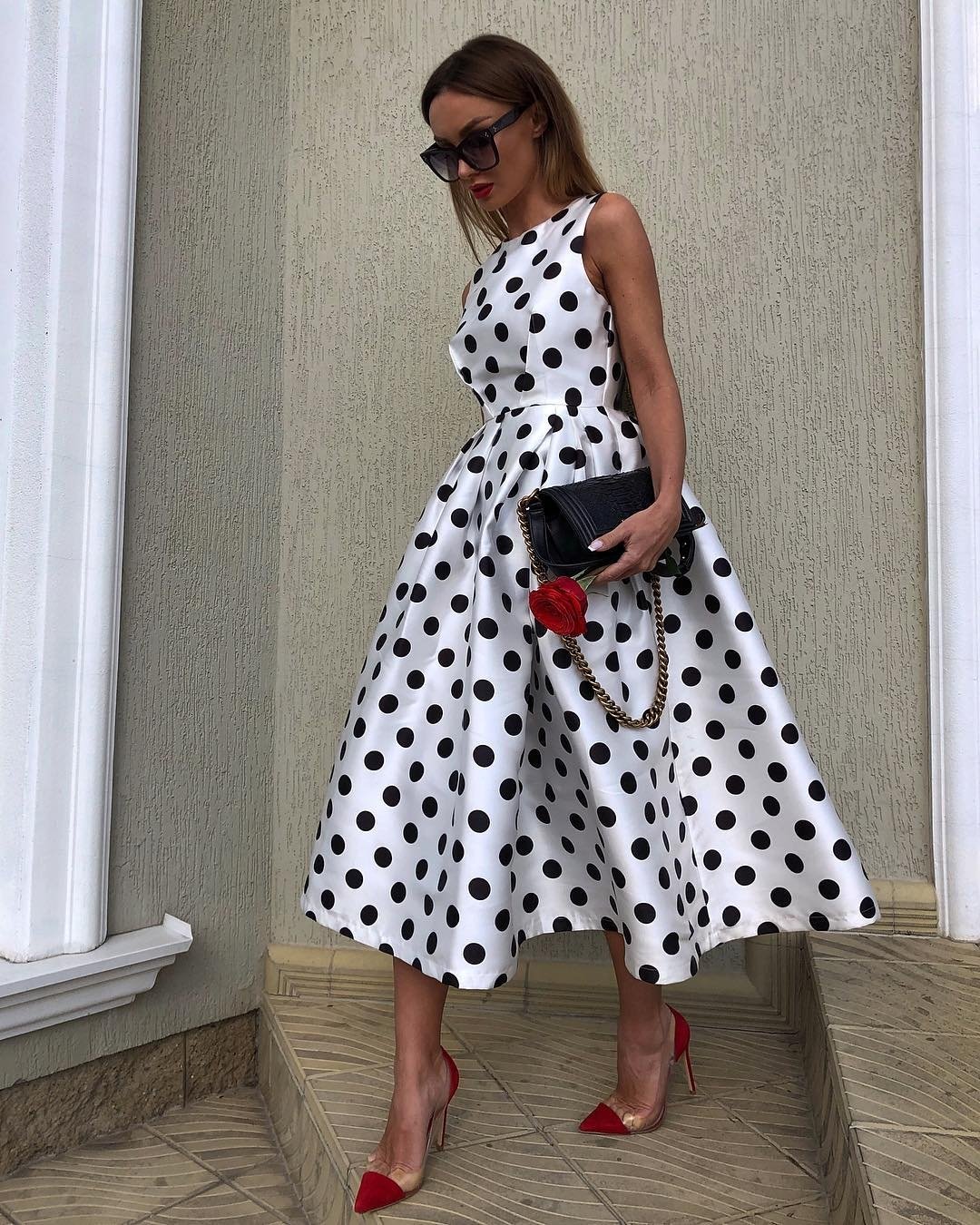 Elegant polka dots dress