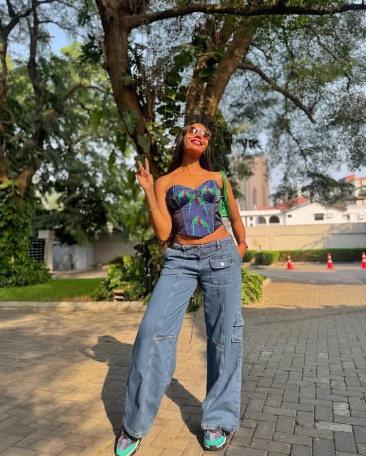 Nancy Isime in a casual chic outfit