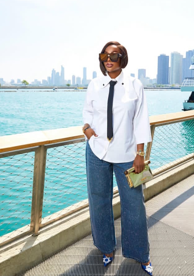Medlin Boss in her perfectly styled street-chic outfit