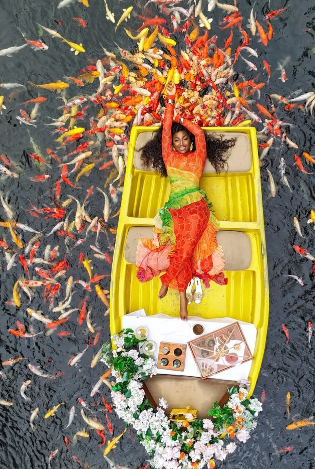 Omowunmi Dada at Kamandalu Ubud resort in Bali